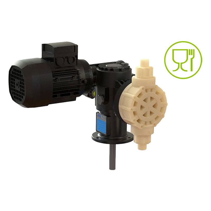 OBL H Serie | Specifically designed for wine, beer and fruit juices filtration, plunger or mechanical diaphragm H pumps integrate an exposed revolving shaft intended for driving a mixer.